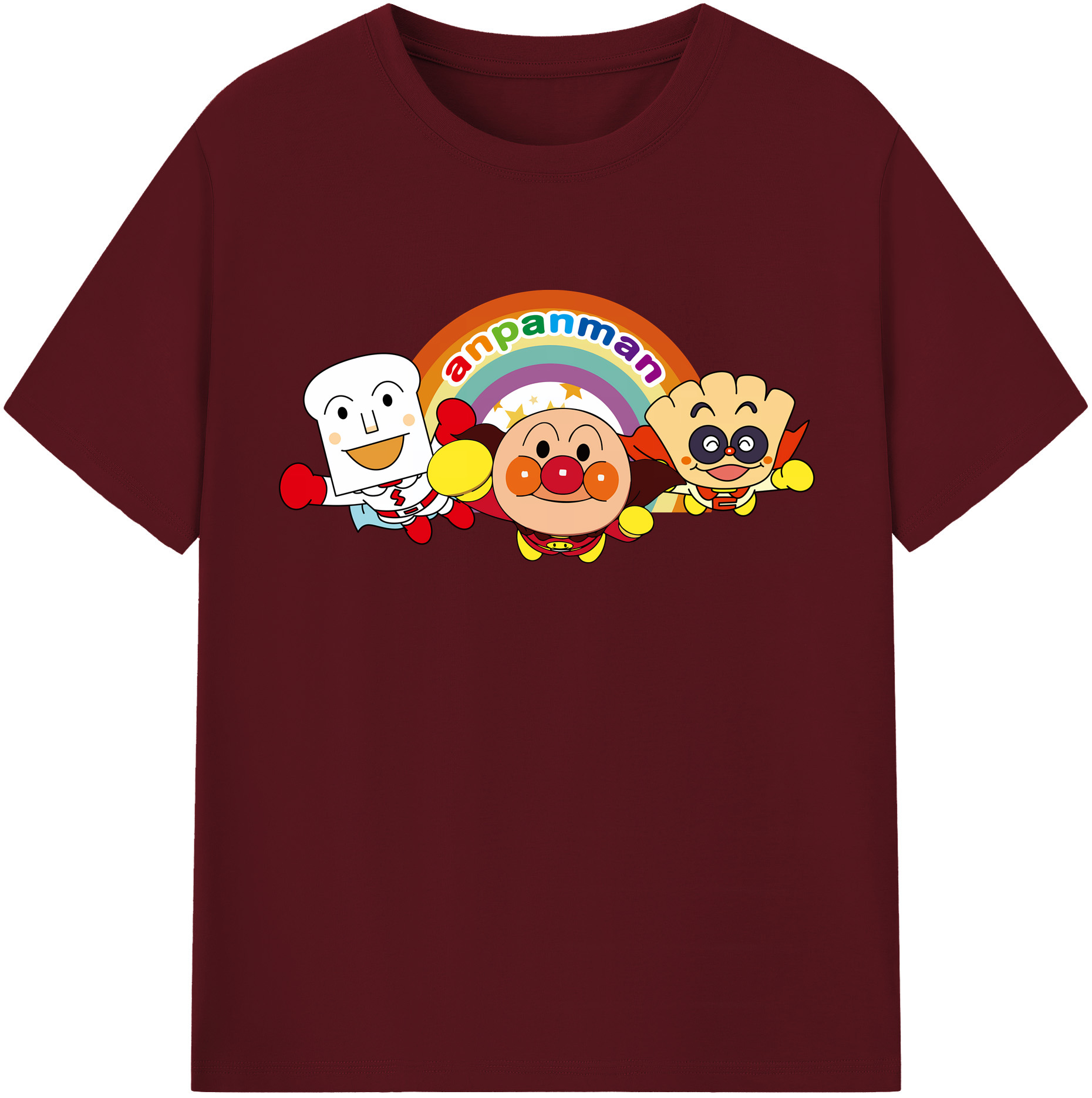 （画像用） アンパンマン Anpanman 綿100％半袖Tシャツ（フロントプリント）
